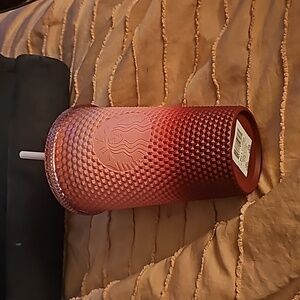 Pink Waxberry Ombre Gradient Studded 16oz Tumbler